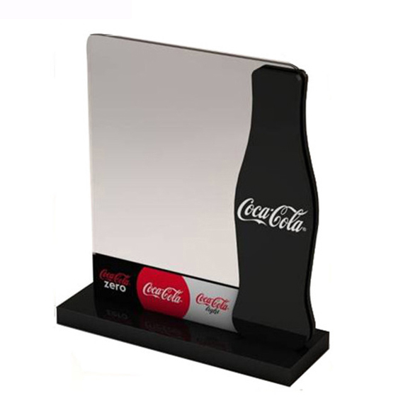 Menu holder with bottle shape